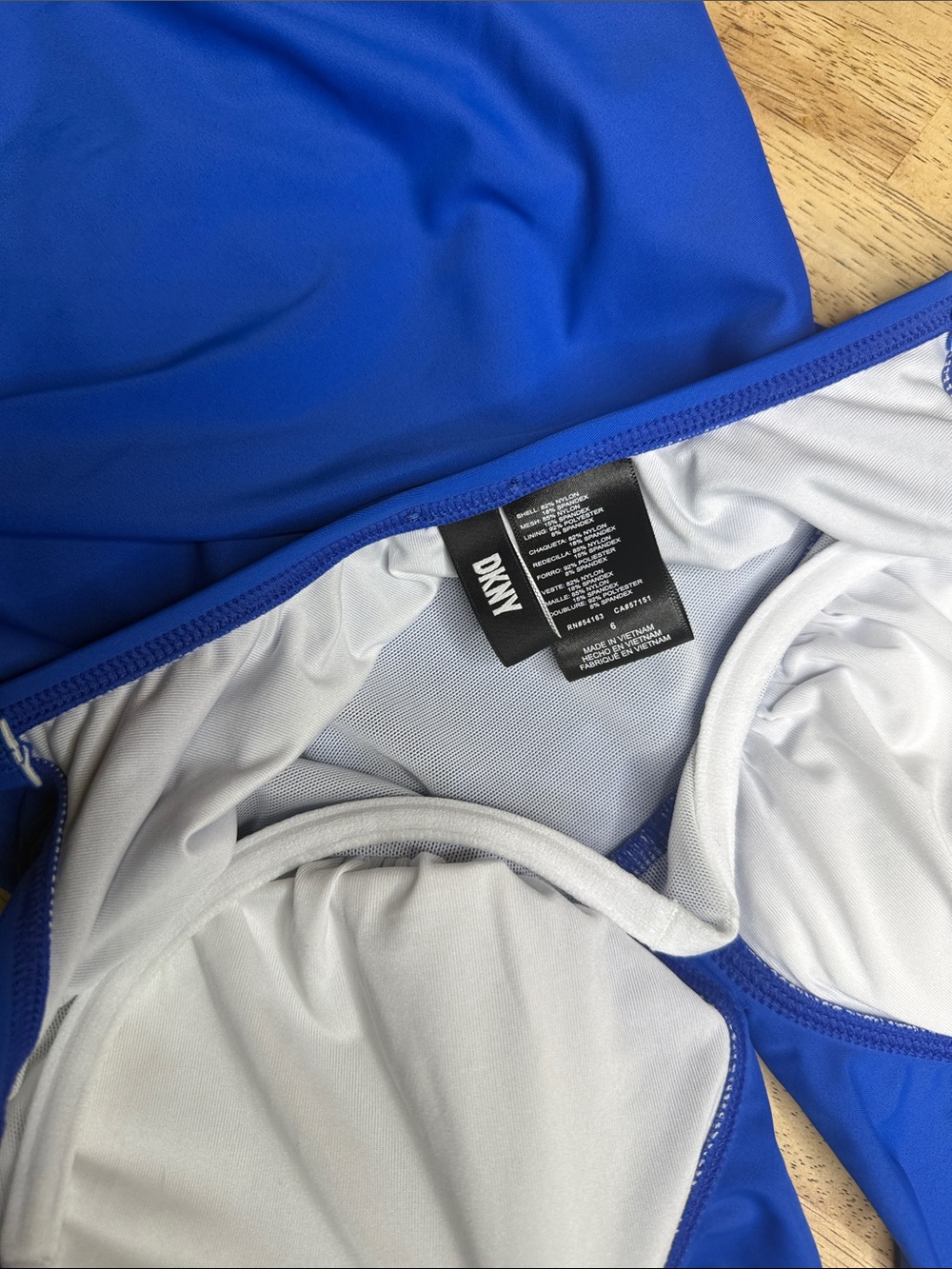 Dkny Royal Blue Ruffle One-Piece Swimsuit - Picture 6 of 6